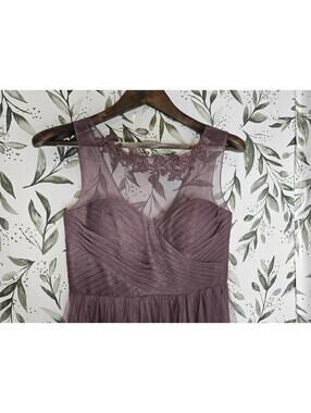 Jenny Yoo Collection Dress Purple Womens Size 4 Floral Lace